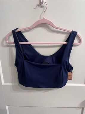 Navy Victoria Secret Pink square neck sports bra